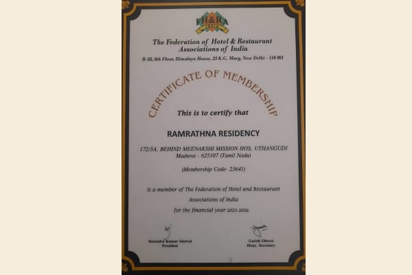 FHRA membership certificate
