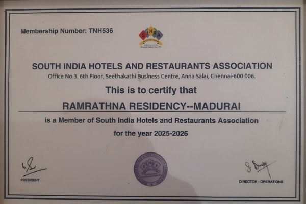 SIHRA membership certificate